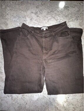 Abercrombie & Fitch Curve Love 90s Straight Ultra High Rise Brown Jeans 10R